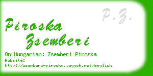 piroska zsemberi business card